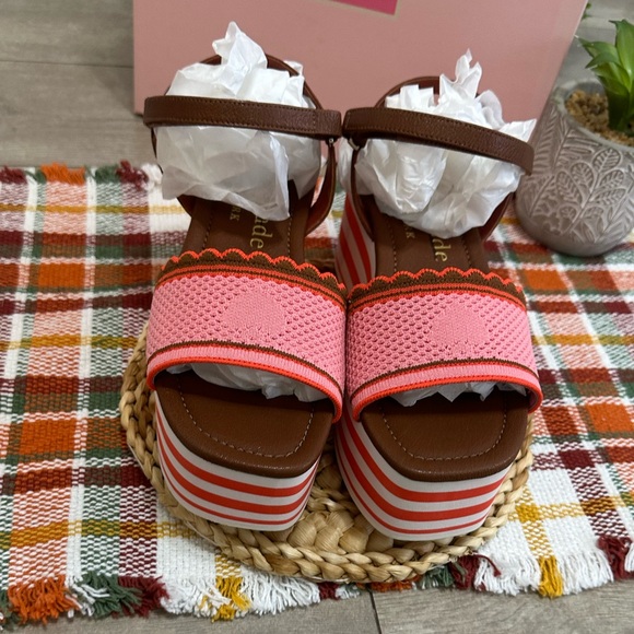 New Kate Spade Women’s Vintage Style High Rise Wedges Size 9 with Box - Picture 9 of 16